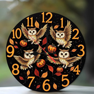 Owls Halloween Clock