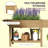 Elevated Garden Bed,Wood Raised Garden Box,With Side Table,Bottom Shelf,Bed Liners And Drainage Holes-1294942646