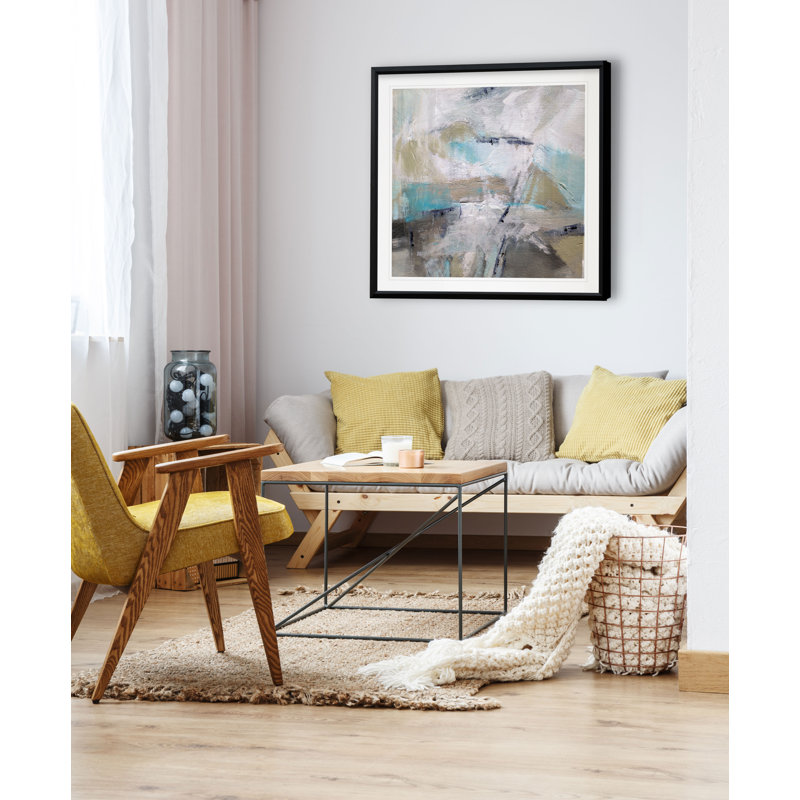 'Perpendicular' - Painting Print, 30.5" H x 30.5" W x 1.5" D, Black Plastic Framed