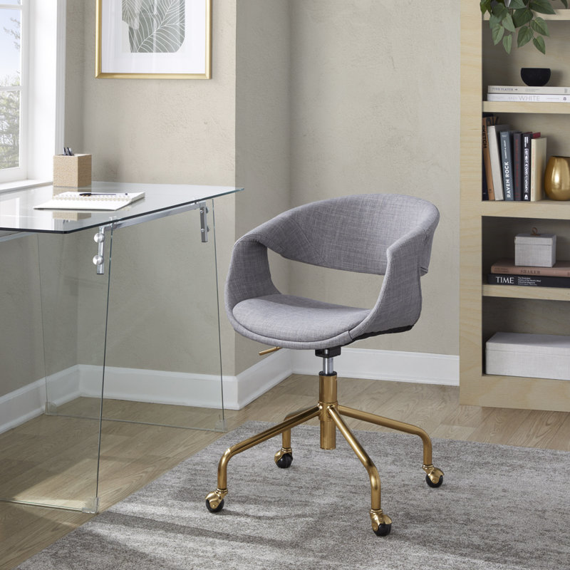Chaise de bureau Arshad, Doré