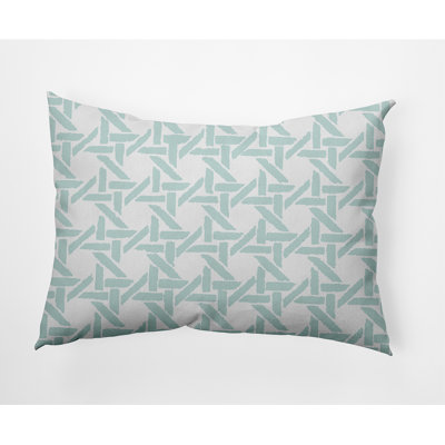 Rattan Geometric Reversible Throw Pillow