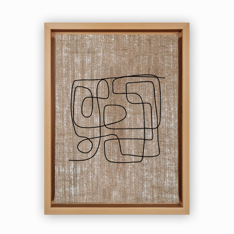 Decorative Canvas Painting, Wood