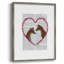 Foxes in Pink Heart, reproduction encadrée - bois massif-926920093