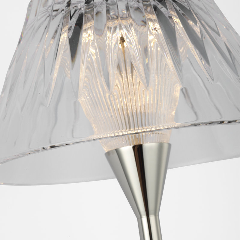 Waterford Blaze Sconce with Clear Crystal, Polished Nickel, 19" H x 5.75" W x 7.75" D