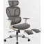 Chaise de bureau ergonomique avec repose-pieds, chaise de bureau d'ordinateur à haut dossier avec support lombaire dynamique, appui-tête en 2 dimensions, accoudoir 4D, siège, chaise de bureau en filet pour adultes-563050711-563050712