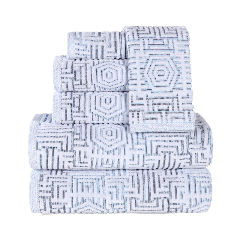 Ingvars 100% Cotton Midweight Jacquard Mulit-Size Set, Blue