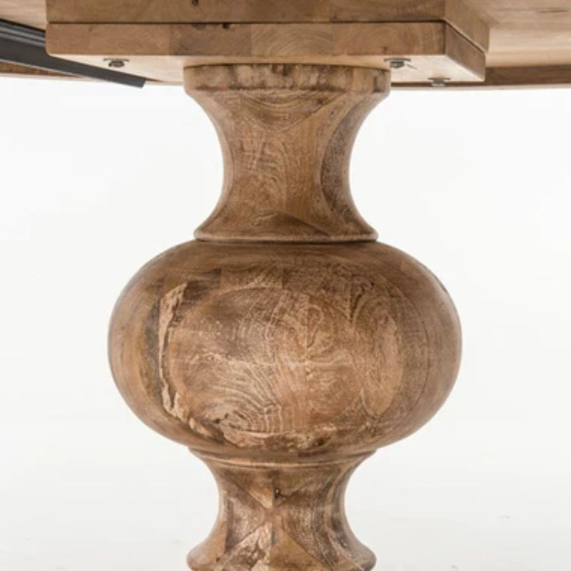 Table en bois massif Helen, Blanc, 30" H x 48" W x 48" D