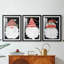 Winter Home Gnome - Impression sur mesure encadrée de qualité supérieure - 3 pièces