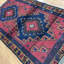 Tapis rouge en laine noué à la main Hartstein