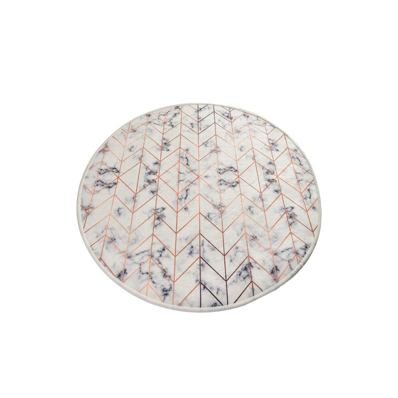 Tapis de bain de qualité supérieure, diamètre de 39,4 pouces, 100% polyester, antiallergique, anti-poussière et antitache, surface antidérapante | Lavable à la machine à 86 ° F, 700 g / m² | Doux et durable pour la sécurité et le confort de la salle de bain