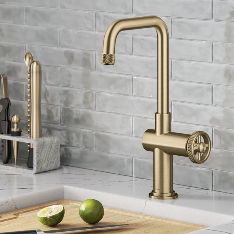 Urbix Single Handle Bar Faucet, Brushed Gold