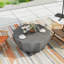 Table basse extérieure en ciment 88,3 cm (34,78 po) - Imperméable pour jardin. Grise, facile à nettoyer et durable, capacité de charge de 100 kg (220 lb) pour terrasse. Construction robuste, entretien facile.