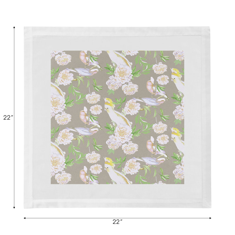 Peony Inspira Cotton Sateen Dinner Napkins, Breaker