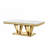 Modern Rectangular MDF Marble Pattern Top, Coffee Table Stainless Steel