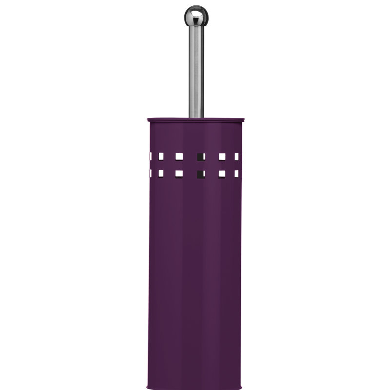 Free-Standing Toilet Brush & Holder, Purple