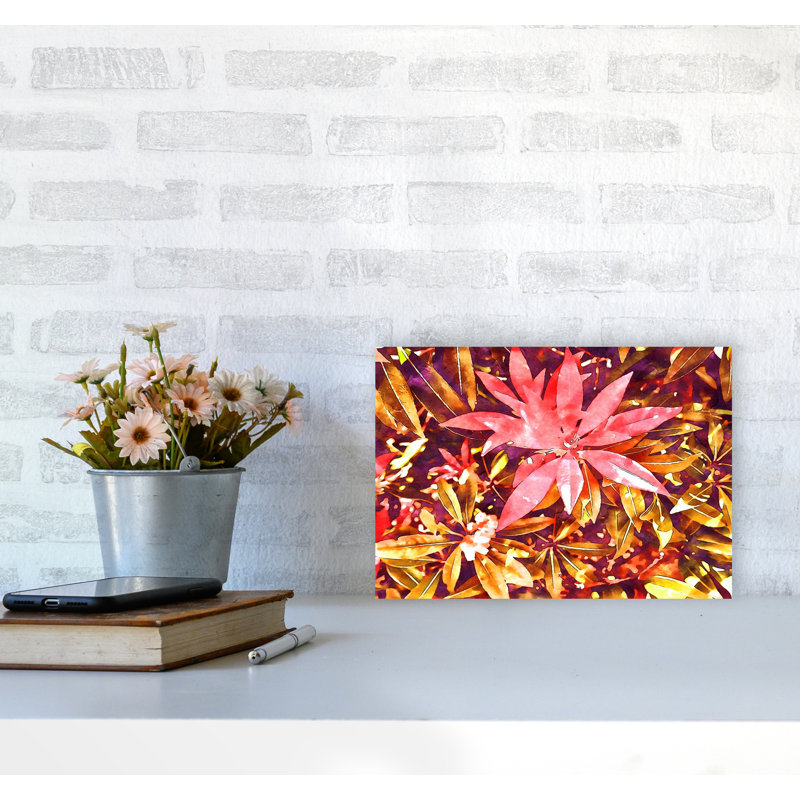 Autumnal Flowers - Print on Canvas, Unframed, 21cm H x 30cm W x 1cm D