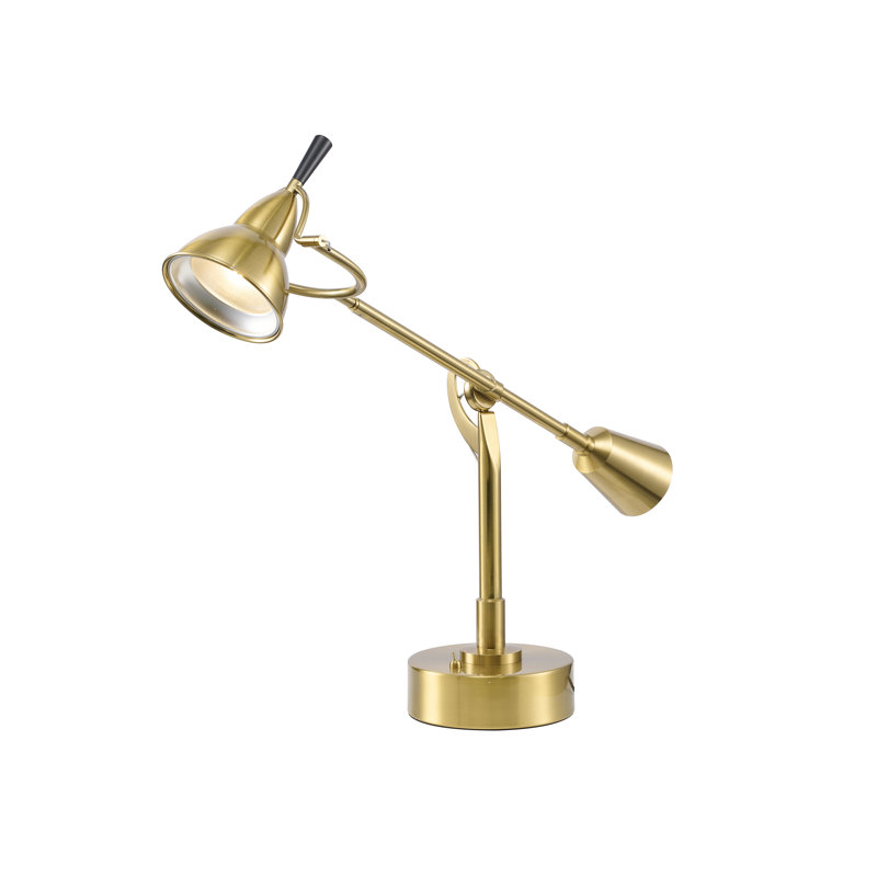 Industrial 1 Light Brass Iron Table Lamp