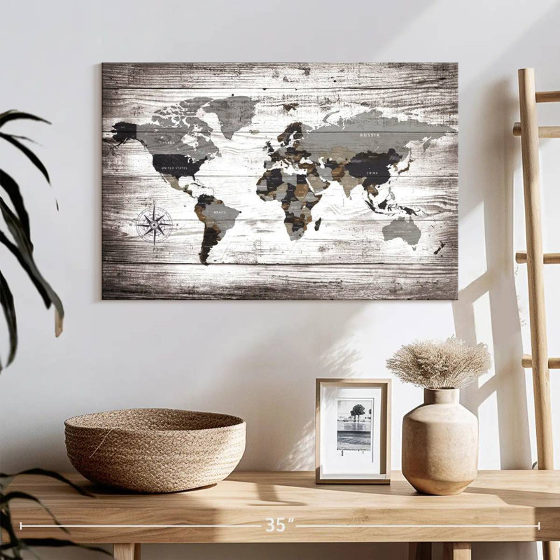 Carte du monde Keiri XXXII, H 16 po x l 24 po