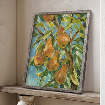 In A Pear Tree Framed Print - Solid Wood