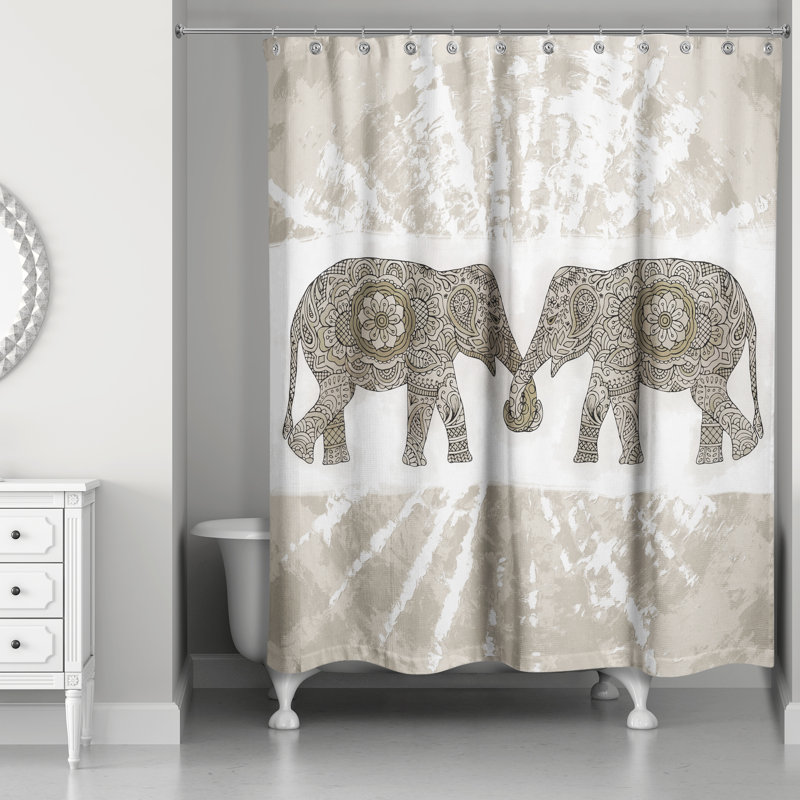 Rideau de douche simple, Beige