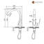 Robinet de cuisine rétractable à poignée simple avec accessoires-72651101