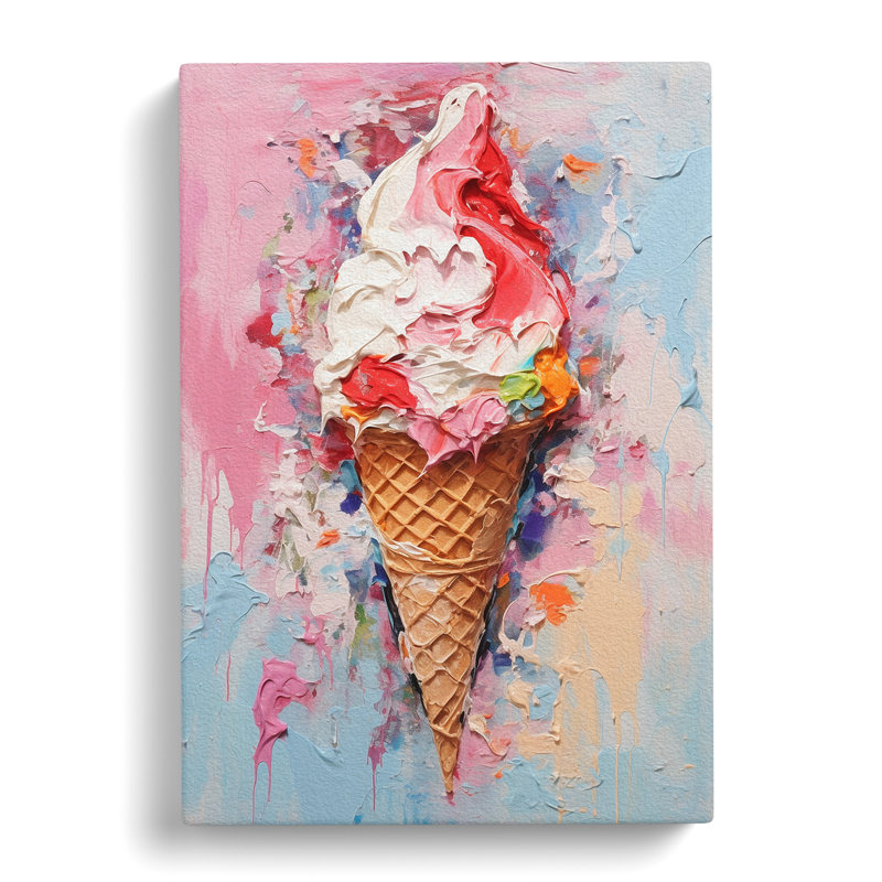 Ice Cream Impressionism No.2 - Wrapped Canvas, 76cm H x 50cm W x 3cm D