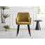 Scandinavian Style Glass and Metal Leg Square Dining Table Set - 4 Modern Velvet Dining Chairs-90844425