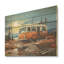 Minimalisme, camping, voyage, camping, art mural en bois sur bois de pin naturel-101403328