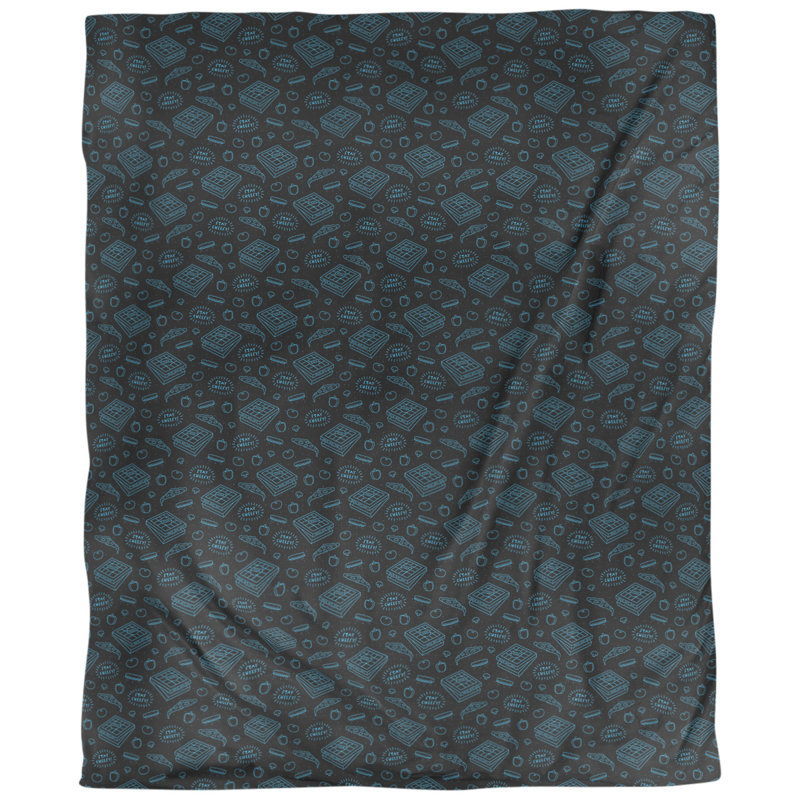 Tissu pizza, bleu, L 58 po x l 36 po, Faux lin