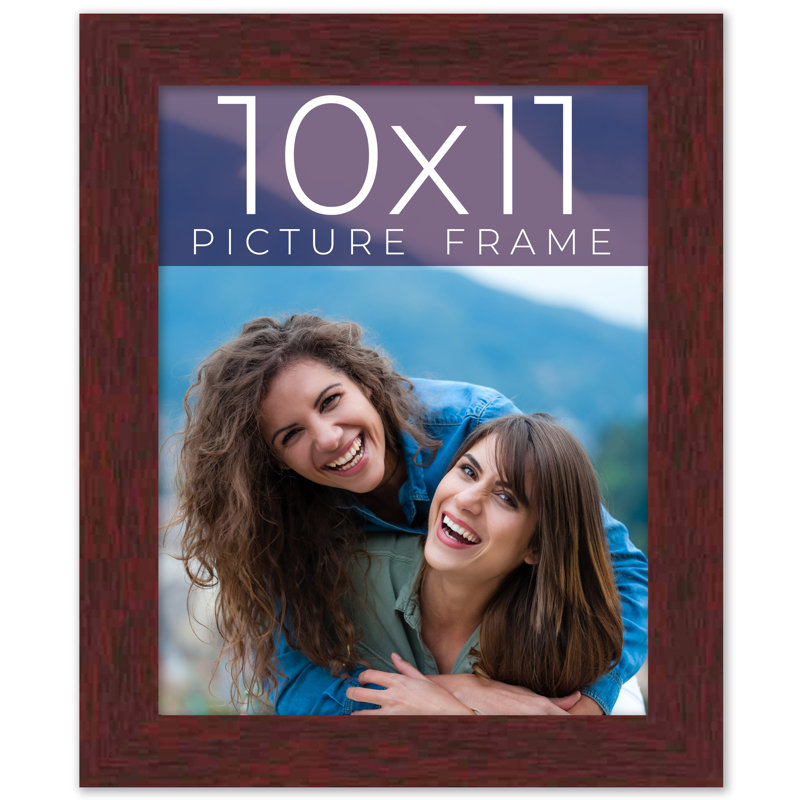 Cadre photo en bois massif Plassie, Brun foncé, L 10 po x H 11 po
