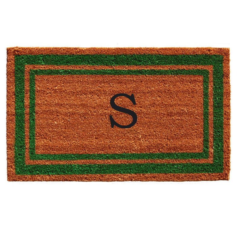 Tapis d'entrée antidérapant Stortz, Rectangle 1 pi 6 po x 2 pi 6 po, S, Vert / Brun