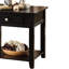 Table de bout carrée noire 22 po avec construction - Home Rustic Flair