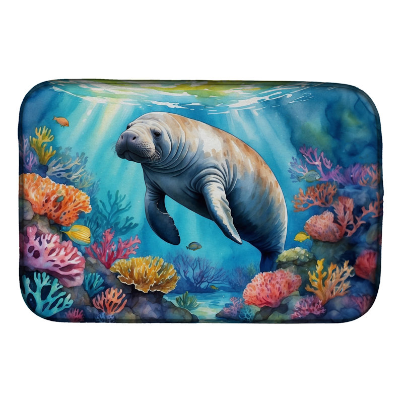Tapis de séchage Manatee and Coral Reefs