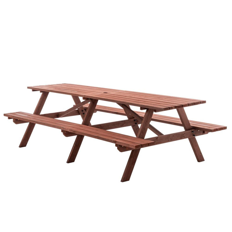 12-Person Picnic Table Set with Benches