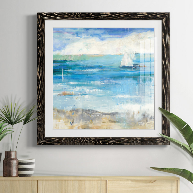 From The Shore - Peinture, Papier noir, H 31,5 po x l 31,5 po x P 1,5 po