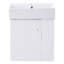 Armoire de salle de bain avec lavabo en céramique 21,6 pouces - Rangement à droite, moderne, meuble-lavabo flottant, style moderne pour les petites salles de bain-1056732757