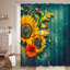 Rideau de douche Rustic Sunflowers-1388556132