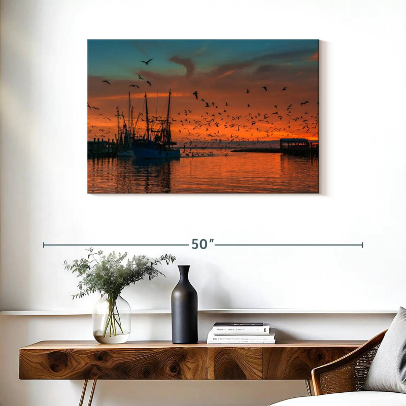 Mehar Shem Creek Ship, 24" H x 36" W
