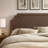 Magnolia Upholstered Fabric Queen Size Headboard In Mocha-174843671-174843658