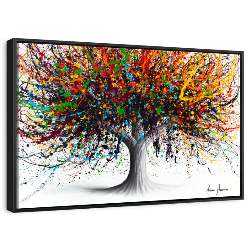 Arbre Festival, Cadre flottant noir, 43 po x 29 po