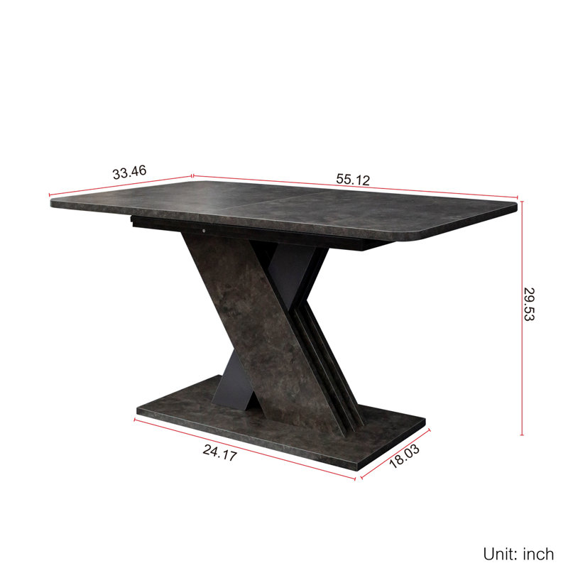 Multifunctional extendable console table, Marble