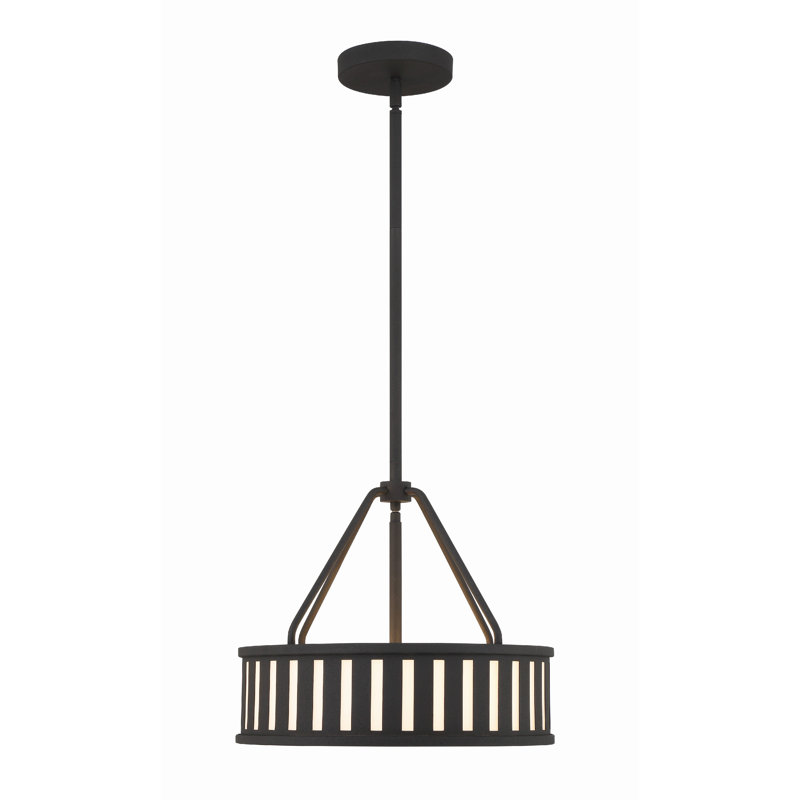 Montoya 3 - Light Black Drum Pendant