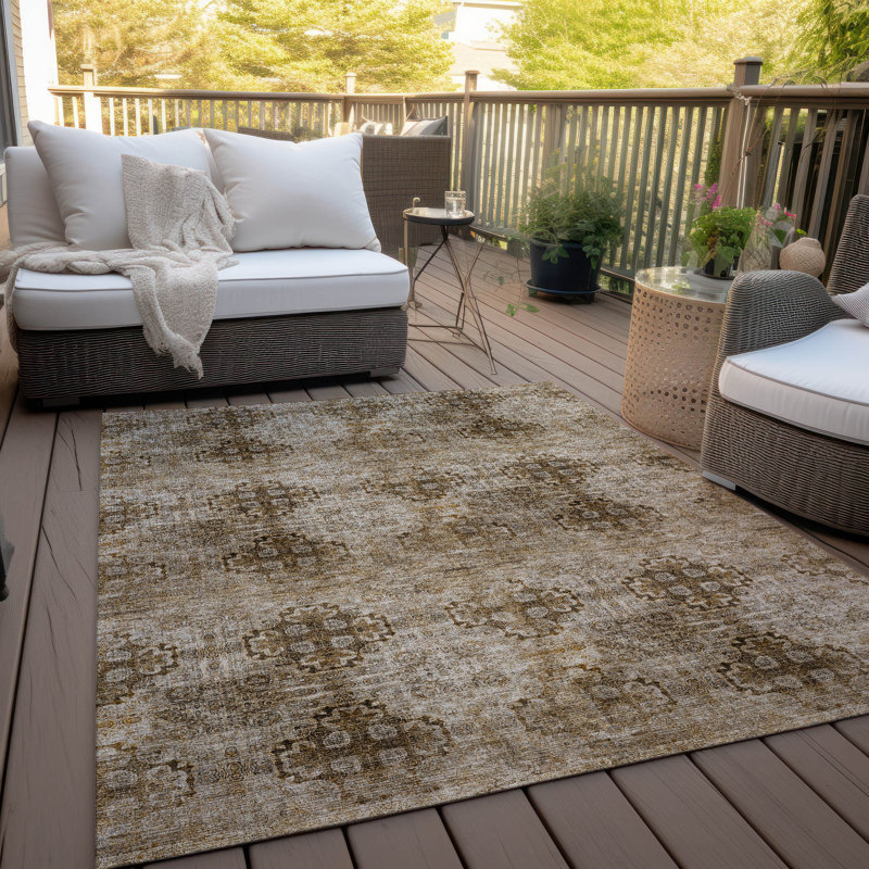 Tapis intérieur / extérieur Caseville avec envers antidérapant, Rectangle 5 pi x 7 pi 6 po