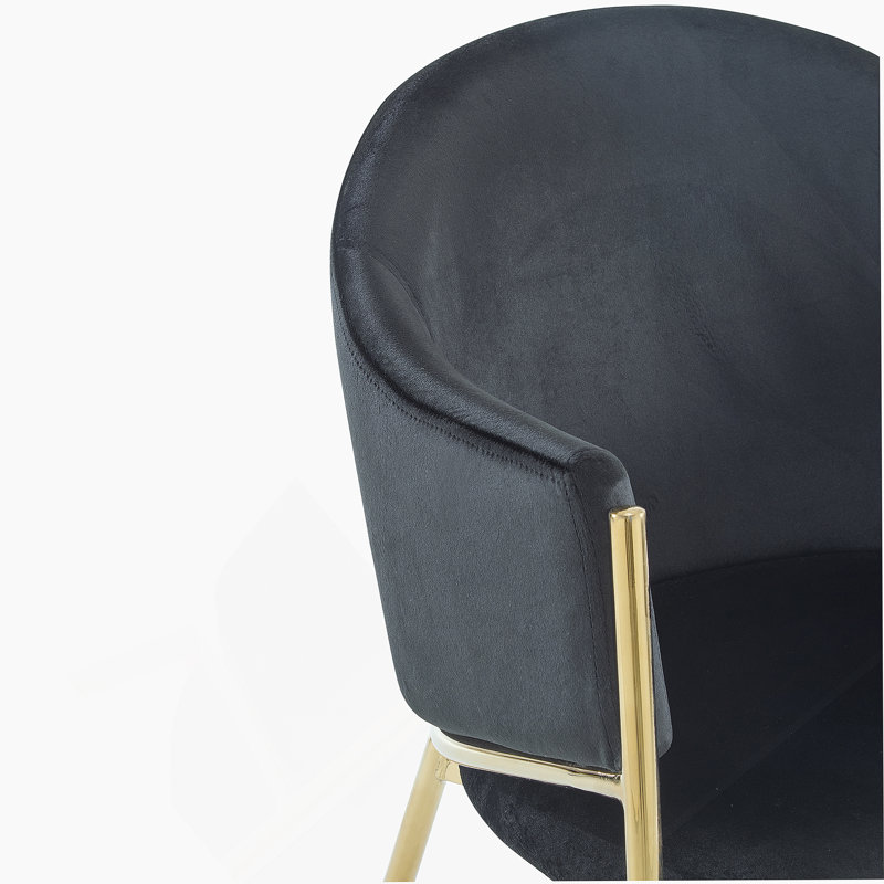 Chaise rembourrée Modern, Noir