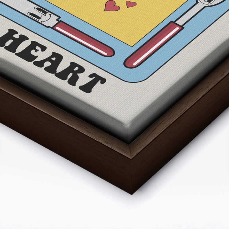 «Have Pizza My Heart», Canevas, H 24 po x l 32 po, Encadrement brun