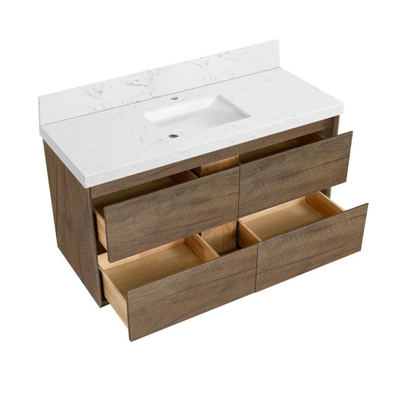 Ensemble de meuble-lavabo mural 48 po, 48", Oak
