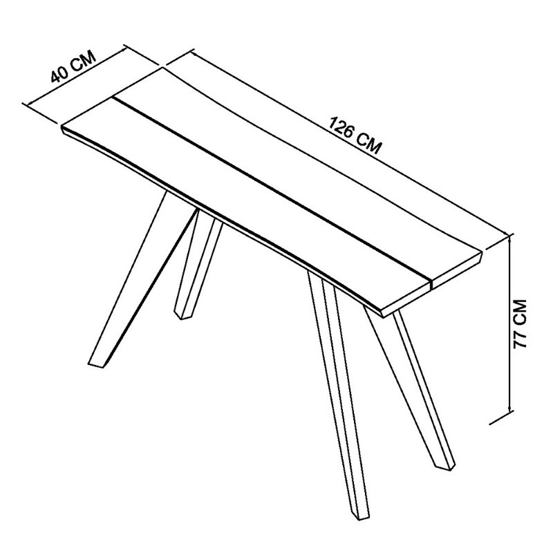 Dipasquale 126cm Solid Wood Console Table