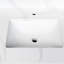 Meuble-lavabo en quartz blanc de 43 pouces pour salle de bain, lavabo encastré, dosseret de 4 pouces, un trou pour robinet, comptoir facile à nettoyer et à entretenir avec un seul trou prépercé, idéal pour la rénovation.