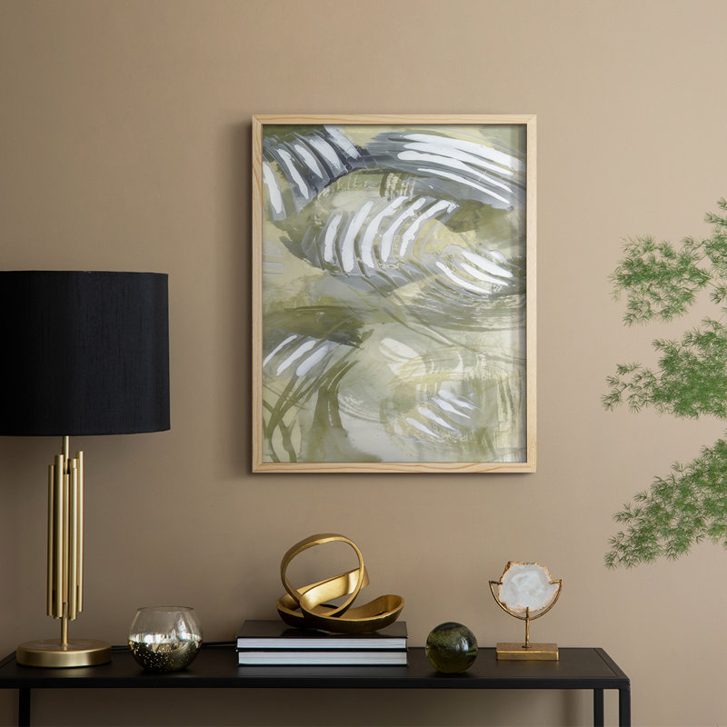 Reproduction encadrée de citronnelle embelli II - bois massif, H 30 po x l 24 po, Encadré naturel