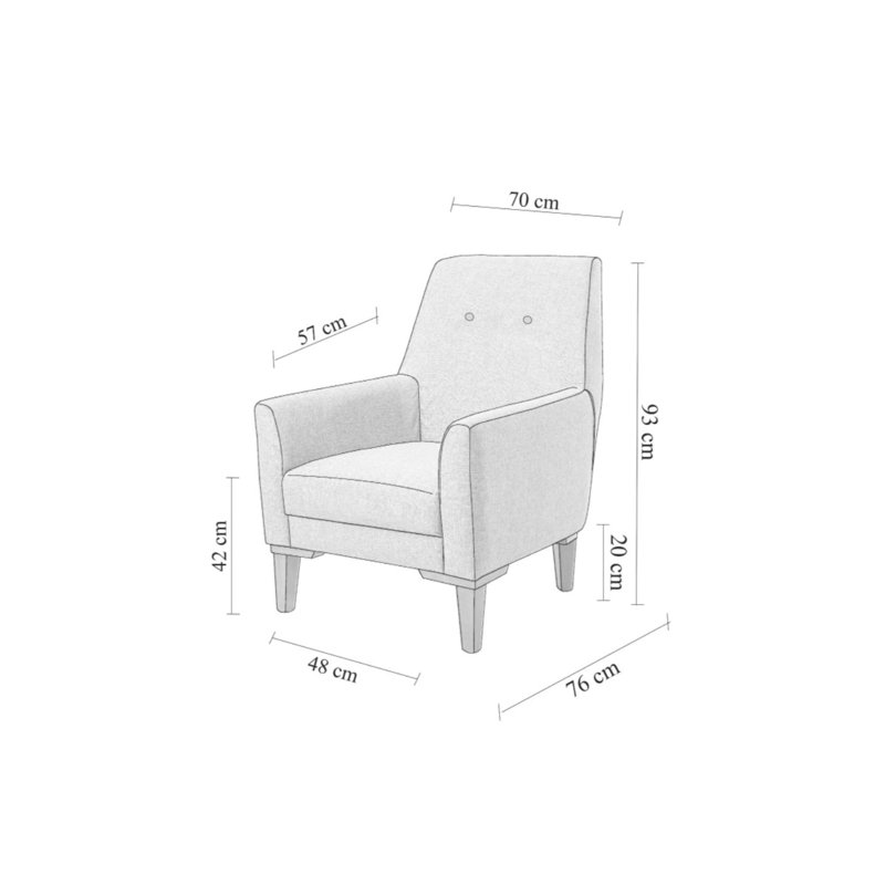 Bina Upholstered Wingback Chair